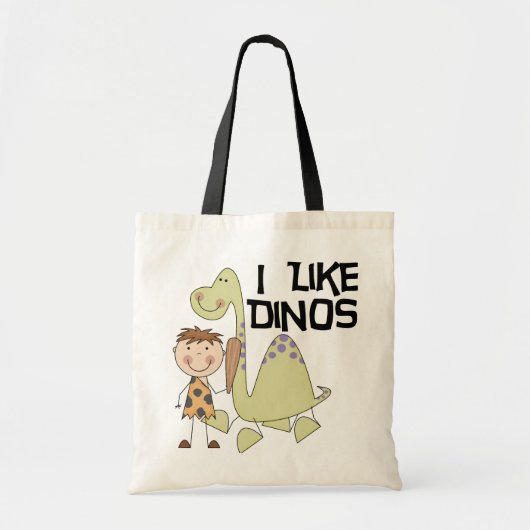 私はDinosを-男の子のTシャツおよびギフト好みます トートバッグ (正面)