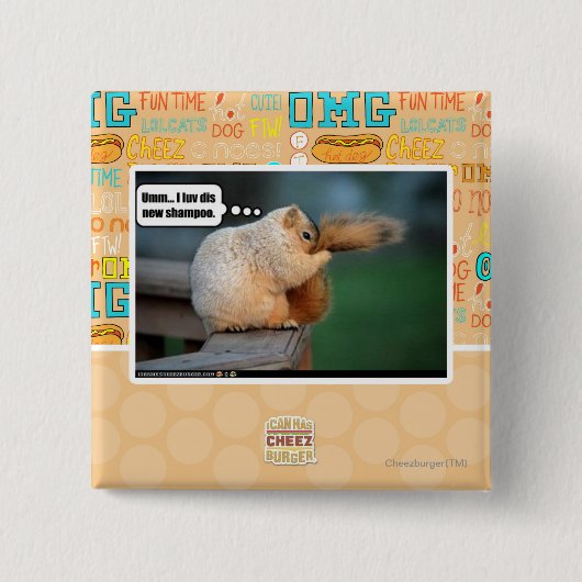 私はdisの新しいシャンプーをlove 缶バッジ (正面)