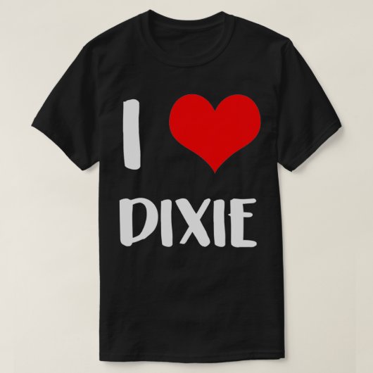 私はDIXIEバレンタインデーごめんお嬢さんハートベル大好き Tシャツ (デザイン正面)