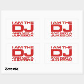 私はDJであり、デュークボックスではない – Sticker 長方形シール (シート)