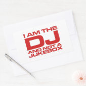 私はDJであり、デュークボックスではない – Sticker 長方形シール (封筒)