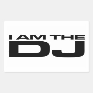 私はDJです 長方形シール