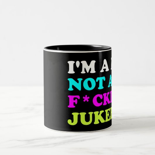 私はDJではなくジュークボックスのMagである |イビザハウスミュージック ツートーンマグカップ (中央)