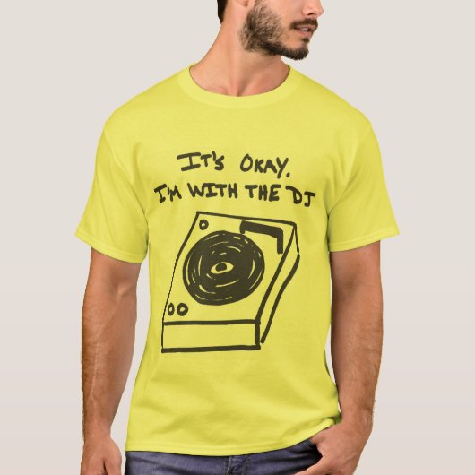 私はDJとあります Tシャツ (正面)