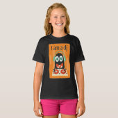 "私はDJ"のおもしろいなかわいい子供の人の衣類です Tシャツ (正面フル)