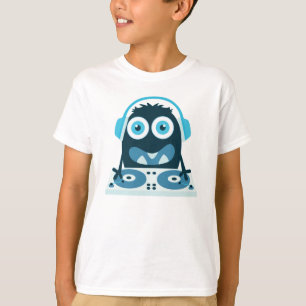 "私はDJ"のおもしろいなかわいい子供の人の衣類です Tシャツ