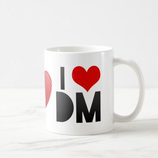 私はDMを愛します コーヒーマグカップ (右)