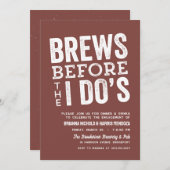 私はDoの醸造所の婚約パーティレンガの前にブリュース 招待状 (正面/裏面)