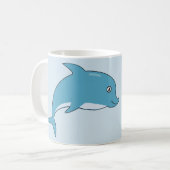 私はdolphinately愛します! コーヒーマグカップ (正面左)