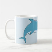 私はdolphinately愛します! コーヒーマグカップ (左)