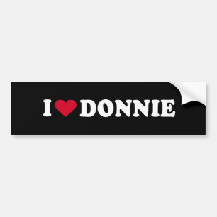 私はDONNIEを愛します バンパーステッカー