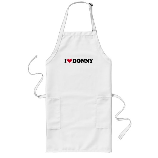 私はDONNYを愛します ロングエプロン (正面)