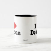 私はDonovanを愛します ツートーンマグカップ (中央)