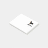 私はDoxiesを-かわいい黒およびタンのダックスフント愛します ポストイット (アングル)