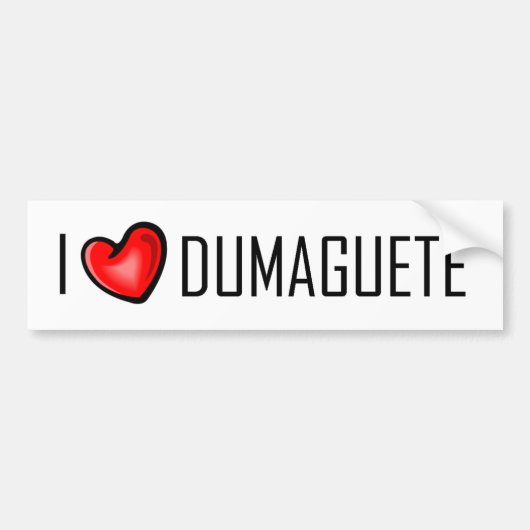 私はDUMAGUETEを愛します バンパーステッカー (正面)