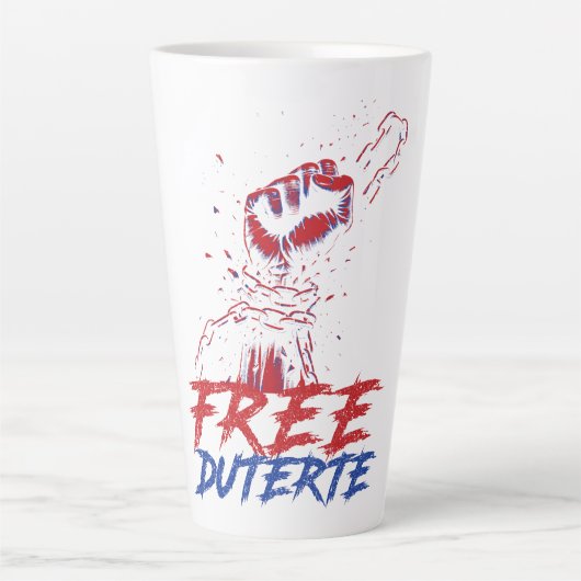 私はDuterte Free DU30のためのスタンドFree Duterte カフェラテマグ (正面)