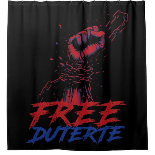 私はDuterte Free DU30のためのスタンドFree Duterte シャワーカーテン (正面)