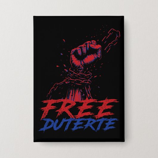 私はDuterte Free DU30のためのスタンドFree Duterte 缶バッジ (正面)