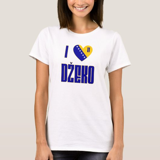 私はDzekoを愛します Tシャツ (正面)