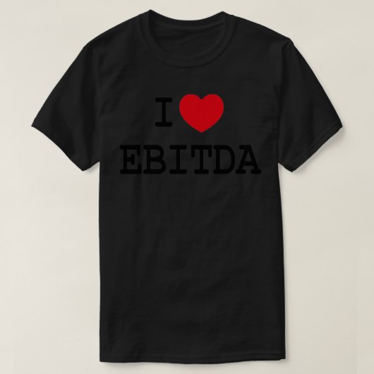 私はEBITDAのハイキング袖おもしろい無しが大好き Tシャツ (デザイン正面)