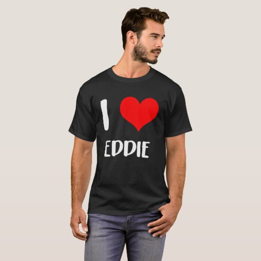 私はEDDIE私のバレンタインデーごめんなさい女性のハートが大好き Tシャツ (正面フル)