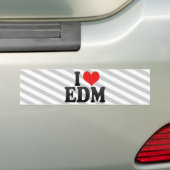 私はEDMを愛します バンパーステッカー (車上)