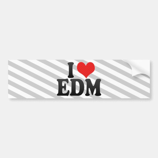 私はEDMを愛します バンパーステッカー (正面)