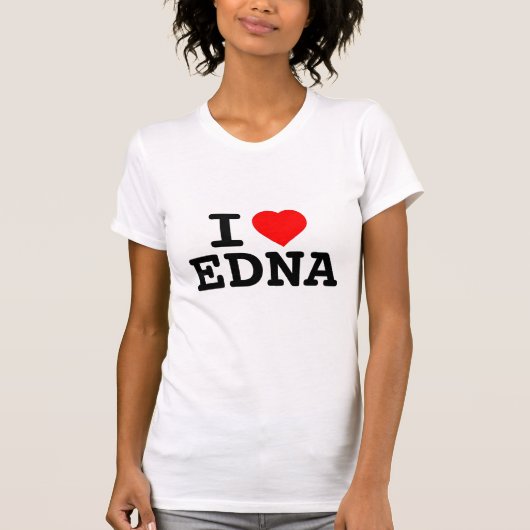 私はEdnaの女性のティーを愛します(白い) Tシャツ (正面)