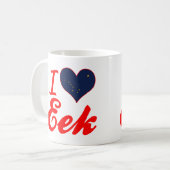 私はEek、アラスカを愛します コーヒーマグカップ (正面左)