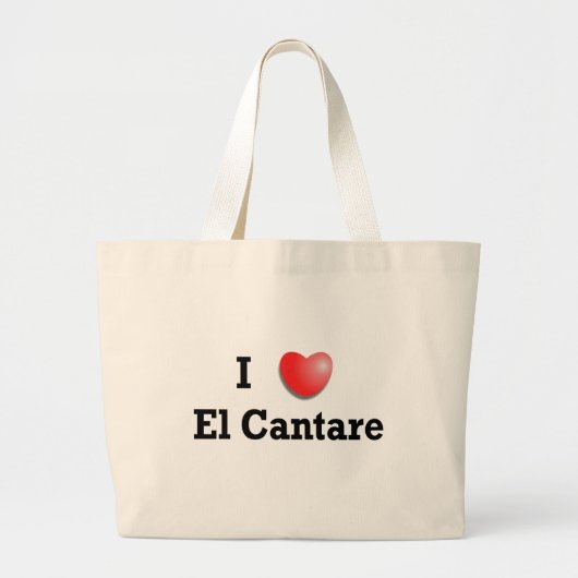 私はEl Cantareを愛します ラージトートバッグ (正面)