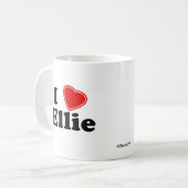 私はEllieを愛します コーヒーマグカップ (正面左)