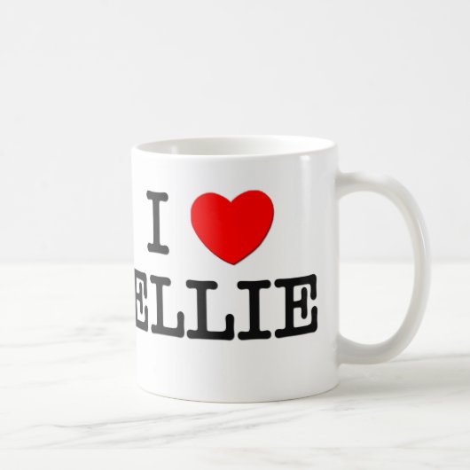 私はEllieを愛します コーヒーマグカップ (右)