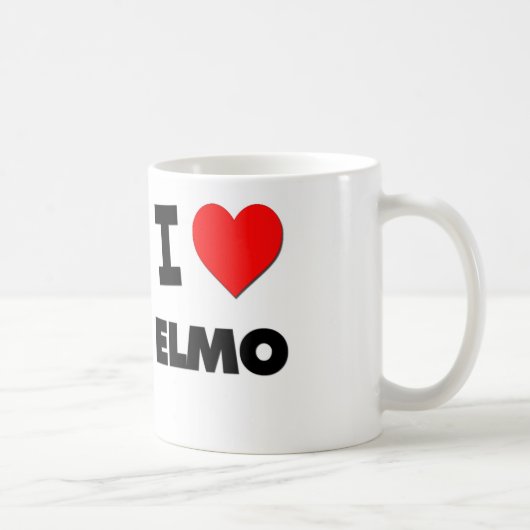 私はElmoを愛します コーヒーマグカップ (右)