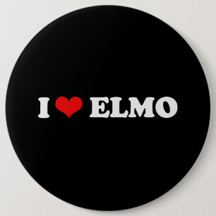 私はELMOを愛します 缶バッジ