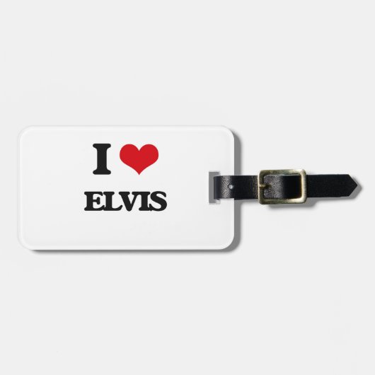 私はElvisを愛します ラゲッジタグ (正面横)
