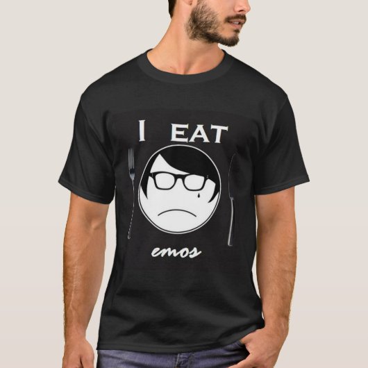 私はEmosを食べます Tシャツ (正面)