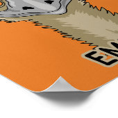 私はEmuプンおもしろいを思い出さない |オレンジ ポスター (角)