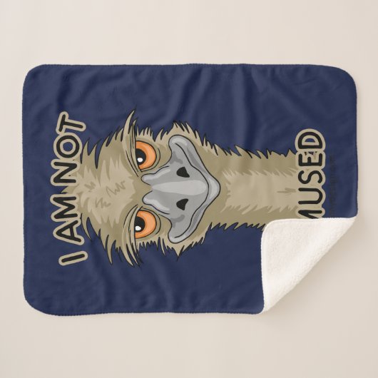 私はEmusedのおもしろいなエミューのしゃれではないです シェルパブランケット (正面(横))