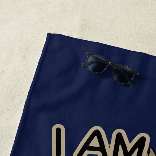 私はEmusedのおもしろいなエミューのしゃれではないです ビーチタオル (インサイチュ)