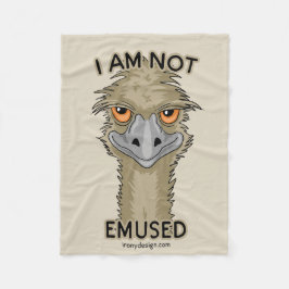 私はEmusedのおもしろいなエミューのしゃれ|ベージュ色ではないです フリースブランケット