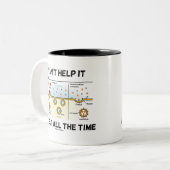 私はEndocytosisをいつも食べればそれを救済できません ツートーンマグカップ (正面左)