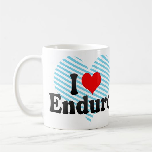 私はEnduroを愛します コーヒーマグカップ (左)