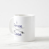 私はEpee (ピストルの握り)の青を囲います コーヒーマグカップ (正面左)