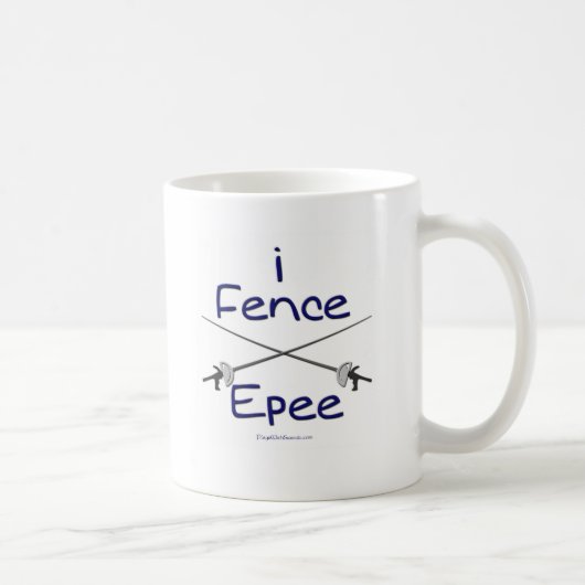 私はEpee (ピストルの握り)の青を囲います コーヒーマグカップ (右)