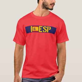 私はESPAÑAのストライプなティーを愛します Tシャツ