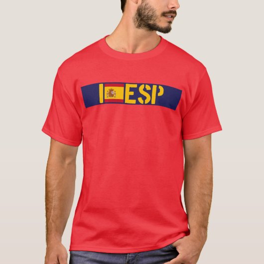 私はESPAÑAのストライプなティーを愛します Tシャツ (正面)