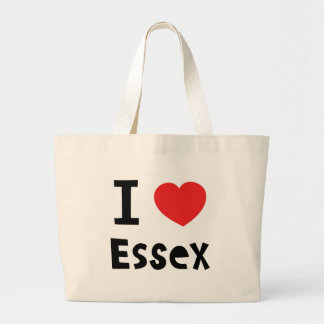私はEssexを愛します ラージトートバッグ