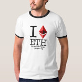 私はEthereumのワイシャツを愛します Tシャツ (正面)