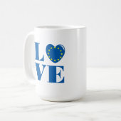 私はEUが大好き コーヒーマグカップ (正面左)