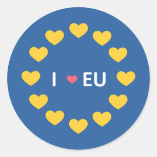 私はEUのバンパーステッカーを-残して下さい- EUの国民投票愛します ラウンドシール